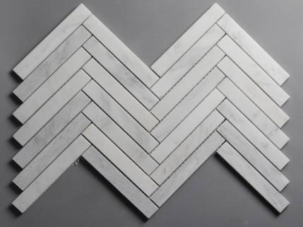 Carrara Winter Frost Elongated Herringbone