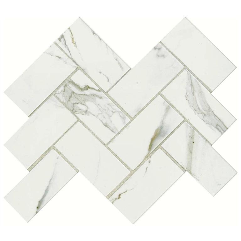 FREE SHIPPING - Calacatta Gold 2X6 Polished Herringbone