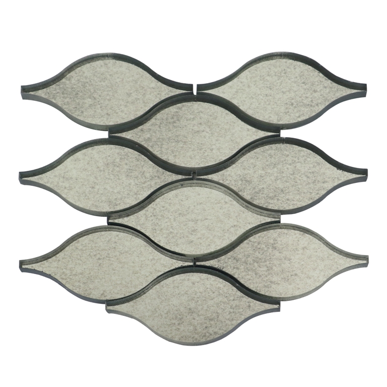Antique Mirror Soft Harmony Feathers Mosaic