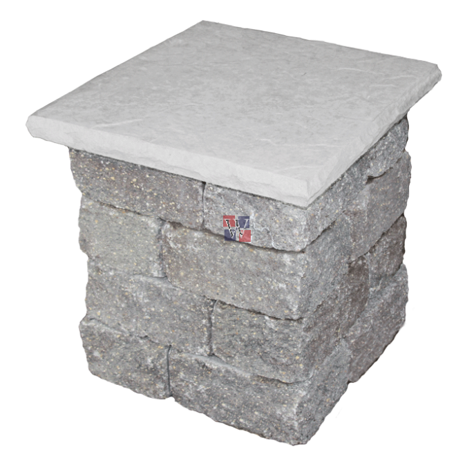 24 x 12 Gray Wall Pillar Cap