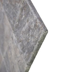 FREE SHIPPING - Silver Travertine 4x4 Tumbled Subway