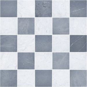 FREE SHIPPING - Checkerboard 12x12 Black & White Tumbled Floor & Wall Tile