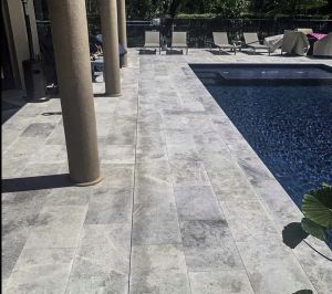 Tundra Gray 12x24 Brushed Pool Coping