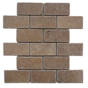 FREE SHIPPING - Tuscany Noce 2x4 Brick Mosaic