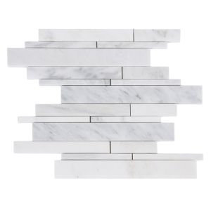 Carrara White 12x12 Interlocking Mosaic