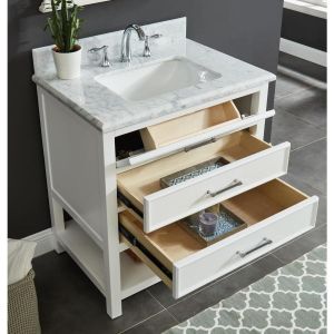 Manhattan Dove White 31" Single Sink Bathroom Vanity