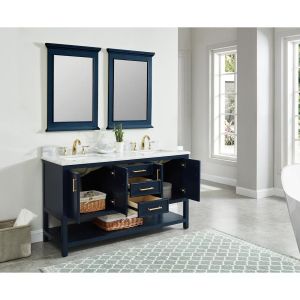 FREE SHIPPING - Manhattan Navy Blue 25x36 Bathroom Mirror