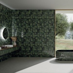 FREE SHIPPING - Green 6x6 Glossy Porcelain Tile