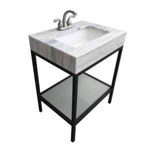 FREE SHIPPING - All-In-One Marmara Vaia 25" Single Sink Bathroom Vanity
