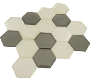 Mixed 3D Hexagon Glass Mosaic