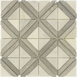 Rubik Square 12x12 Marble Mosaic Tile