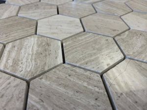 FREE SHIPPING - White Oak 3" Hexagon