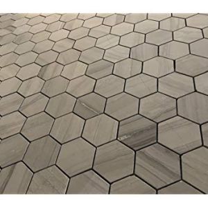 FREE SHIPPING - Athens Grey 3" Hexagon Honed Mosaic