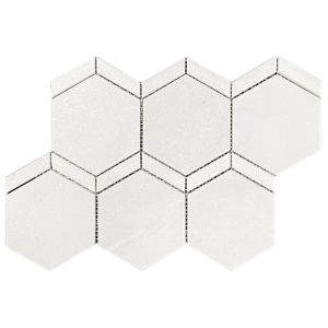 FREE SHIPPING - Thassos White Naples Waterjet Marble Mosaic