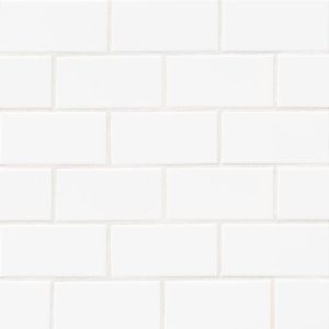 FREE SHIPPING - Ice White Tradition 3x6 Subway Matte Ceramic