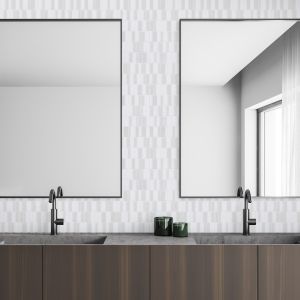 FREE SHIPPING - Barcode Puzzle Geometro Recylcled Glass Mosaic Tile