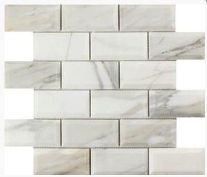 Calacatta Gold 2X4 Beveled Brick Polished