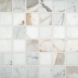 FREE SHIPPING - Calacatta Gold 2x2 Polished Mosaic