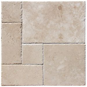 Tuscany Beige Tumbled Travertine16 Sqft French Pattern