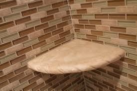 FREE SHIPPING - Silver Travertine 18"Corner Bench