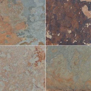Multi Color Earth Slate 24X24 Gauged