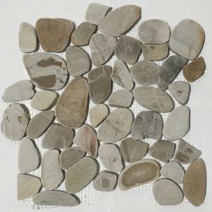 FREE SHIPPING - Golden White 12x12 Flat Interlocking Pebbles