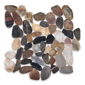 FREE SHIPPING - Rain Forest Flat Interlocking 12x12 Polished Pebbles