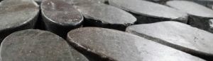 Charcoal Flat Interlocking 12x12 Polished Pebbles