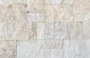 FREE SHIPPING - IVORY Travertine Large Modular Split Face Thin Veneer