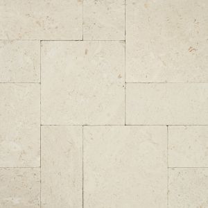 Mayra White Limestone 3cm French Pattern Pavers