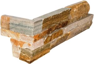 Golden White "L" Shaped Corner 6x18x6 Split Face