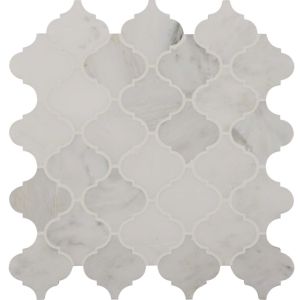 Greecian White Arabesque 12x12 Interlocking Polished