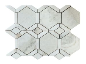 FREE SHIPPING - Georama Bianco Polished Marble Mosaic