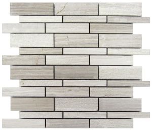 White Oak Lazy Brick 12x12 Mosaic