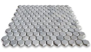 FREE SHIPPING - Arabescato Carrara White 1" Hexagon Polished