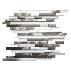 Newport Stainless 12x12 Interlocking Mosaic