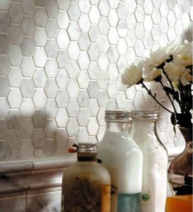 FREE SHIPPING - Carrara White 2" Hexagon Honed