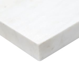 Afyon White 16X24 5CM (2" Thick) Modern Edge Sandblasted Marble Pool Coping
