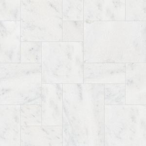Sierra White Sandblasted 3CM Marble French Pattern Paver