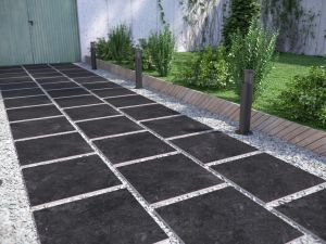 Vulkon Nero 24x24 Porcelain Pavers