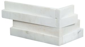 Cosmic White 3D Wave "L" Corner Ledger Panel
