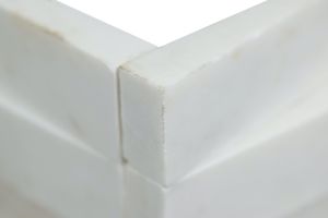 Cosmic White 3D Wave "L" Corner Ledger Panel