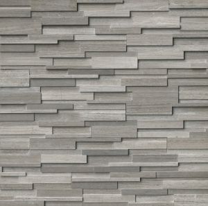 Gray Oak Honed 3D 6x24 Ledger Panel