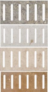 FREE SHIPPING - Travertine 6X12 3CM Drain Decor - WALNUT NOCE