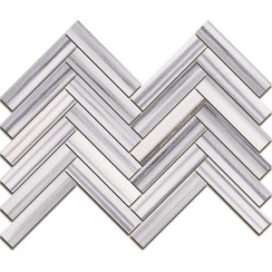 FREE SHIPPING - Marmara White 1x6 Chevron Marble Mosaic