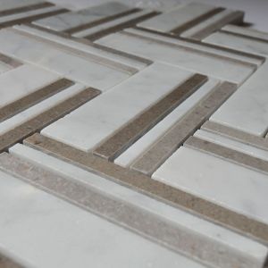 Martis White 12x12 Herringbone Polished 