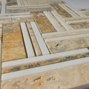 Tuscany Moore 12x12 Herringbone Interlocking Mosaic