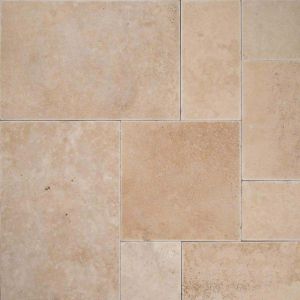 Mocha Classic 3CM Travertine French Pattern Pavers - TEXAS SPECIAL