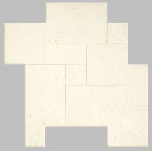 Mayra White Limestone 3cm French Pattern Pavers