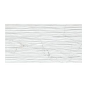 Dymo Calacatta Stripe White 12X24 Glossy Ceramic Wall Tile